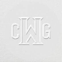 Elegante Simples 3 Letra Inicial Monograma MF 3