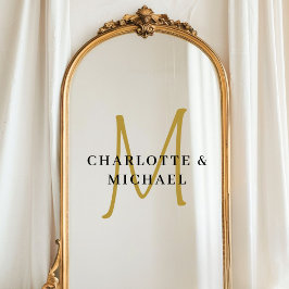 Elegante, simples, casamento, nomes monográficos