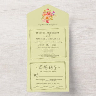 Elegante Simples Celestial Amarelo, Monograma Casa