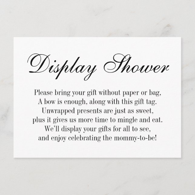 Elegante, Simples, Sem Cartão Presente De Chá de f (Frente)