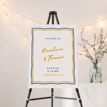 elegante sinal de boas-vindas de casamento com rab