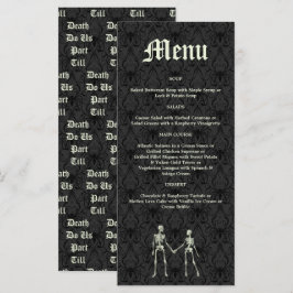 Elegante Skeletons Wedding Menu