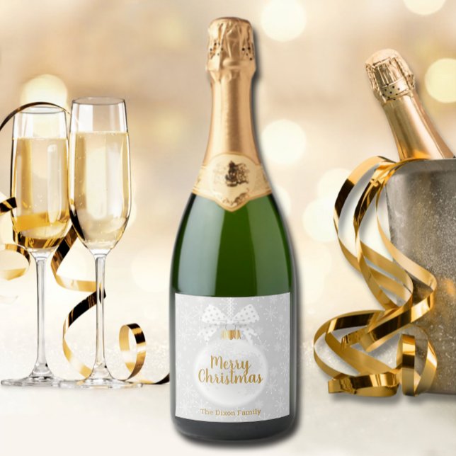 Elegante Snowflake White Ornament Natal (Criador carregado)