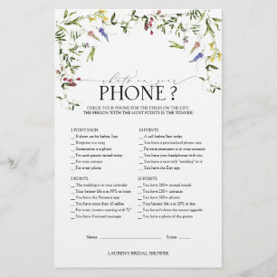 Elegante Summer Wildflower Game