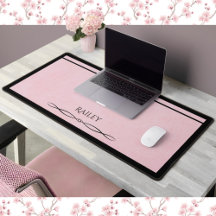 Elegante Tapete de Mesa Executivo Minimalista Rosa