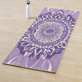 **Elegante Tapete de Yoga Mandala Violeta**