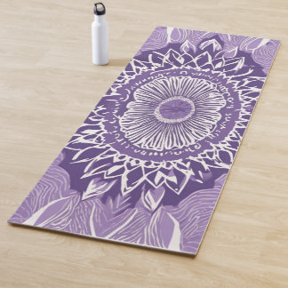 **Elegante Tapete de Yoga Mandala Violeta**