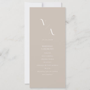Elegante Taupe Moderno de Casamento Minimalista