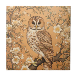 Elegante Tawny Owl William Morris Inspirou