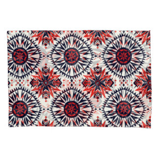 Elegante Teal "Cosmic Interlock" Cotton Pillowcase