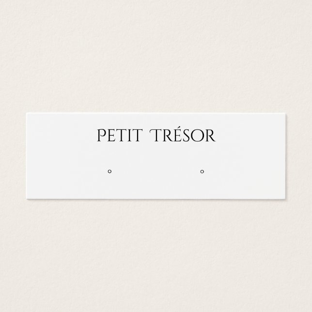 Elegante Tela de Orelhas Brancas Simples (Frente)