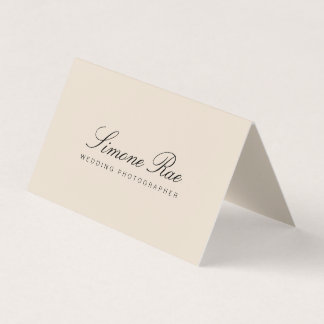 Elegante Tent Fold Modern Script Cartão de visita