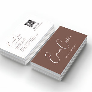 Elegante Terracotta - Cartão de visita personalizá