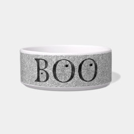 Elegante Tigela de Cachorro de Halloween com Brilh