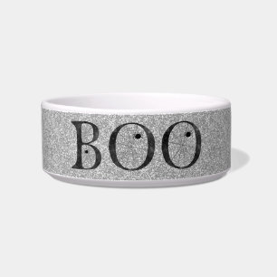 Elegante Tigela de Cachorro de Halloween com Brilh