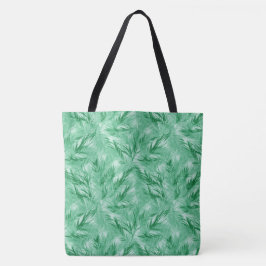 Elegante Tote de Ombro Grande Palma Turquesa