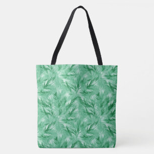 Elegante Tote de Ombro Grande Palma Turquesa