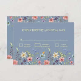 Elegante Trona Floral Dusty Blue - RSVP