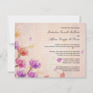 Elegante Tulipas de Aquarela Convite de casamento