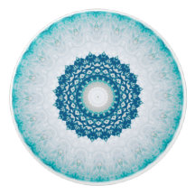 Elegante Turquesa Blue Floral Mandala