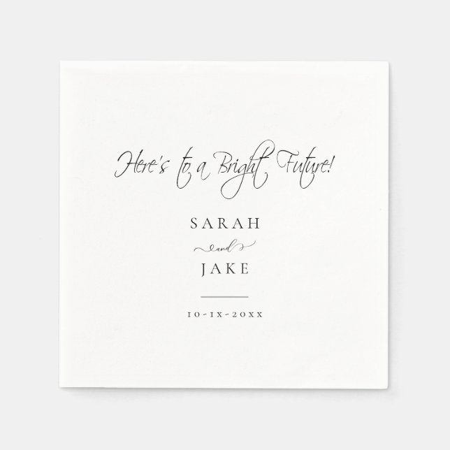 Elegante Typografia: Melhor guardanapo de casament (Frente)