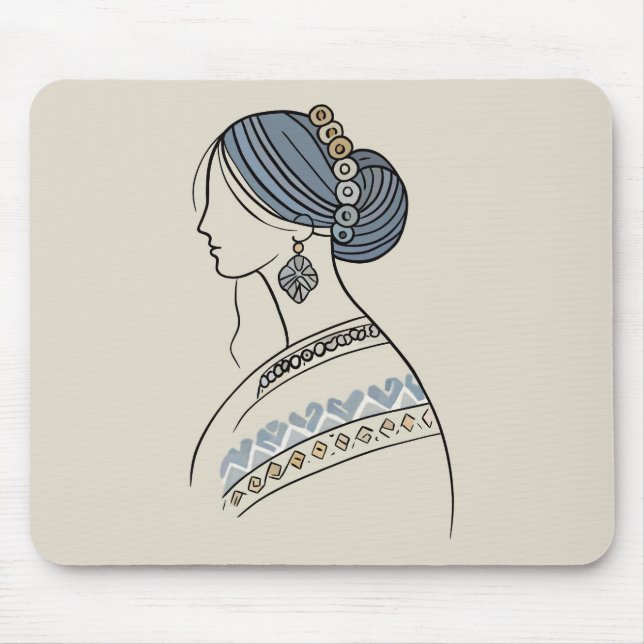 Elegante Ucraniano Folk Art Mousepad (Frente)