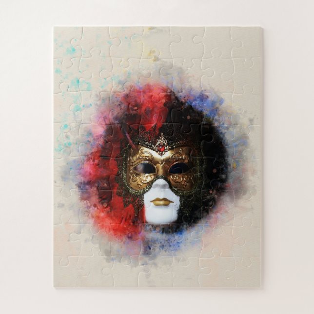 Elegante Venetian Mask Jigsee Quebra-cabeça - Artí (Vertical)