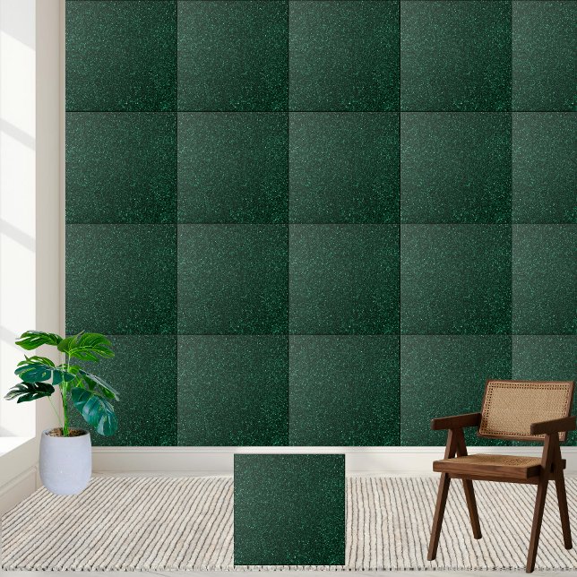 Elegante Verde Brilhante Radiante de borboleta (Elegant Bold Green Glitter Sprinkle Radiant Ceramic Tile)