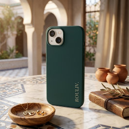 Elegante Verde Escuro Floresta Minimalista ROULIV 