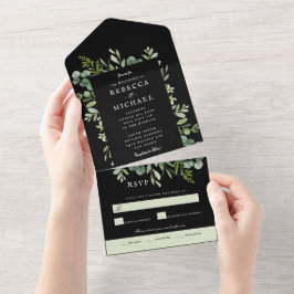 Elegante Verde no Casamento Preto
