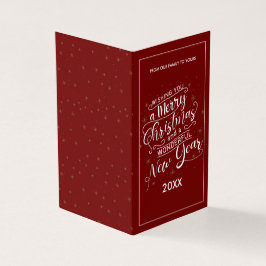 Elegante Vermelho Feliz Natal e Feliz ano novo