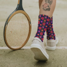 Elegante Vermelho Marinho Quic Padrão Floral Strip