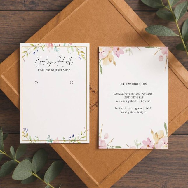 Elegante Vídeo de Joias Personalizadas Floral Eleg (Chic Floral Earring Stand)