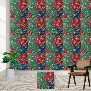 Elegante Vintage Chinoiserie Bird & Floral Pattern
