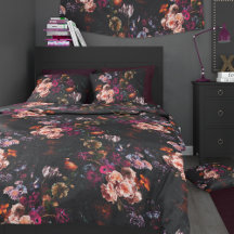 Elegante Vintage Dark Moody Burgundy Floral