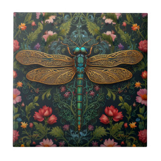 Elegante Vintage dragonfly boho botânico