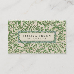 Elegante Vintage Floral Damask Cartão de visita