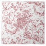 Elegante Vintage Francês Gravado Floral Toile-Pink<br><div class="desc">Padrão elegante,  ornamentado,  cor-de-rosa e branco vintage toile de jouy,  com flores exóticas,  vinhas e folhagem interligadas com terras e cestos de rosas. Este padrão foi adaptado de um fragmento histórico têxtil francês cerca de 1910 na coleção Smithsonian. O padrão é de alta resolução,  mas não pode ser marcado.</div>