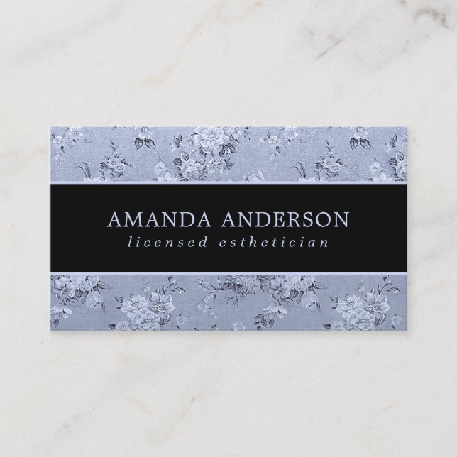 Elegante Vintage Lavanda Floral | CARTÃO DE VISITA (Frente)