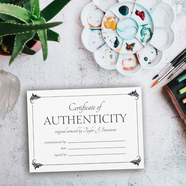 Elegante Vintage Maior Certificado de Autenticidad (Criador carregado)
