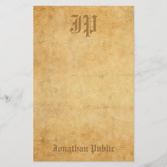 Elegante Vintage Monograma Legal Monograma manuscr (Frente)