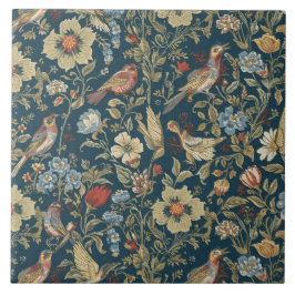 Elegante Vintage Nouveau Floral Aves