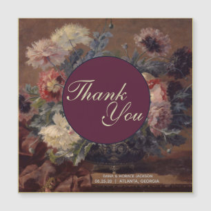 Elegante Vintage Pink Blue Biva Basket of Peonies