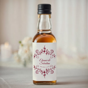 Elegante Vintage Romance Burgundy Wedding Mini