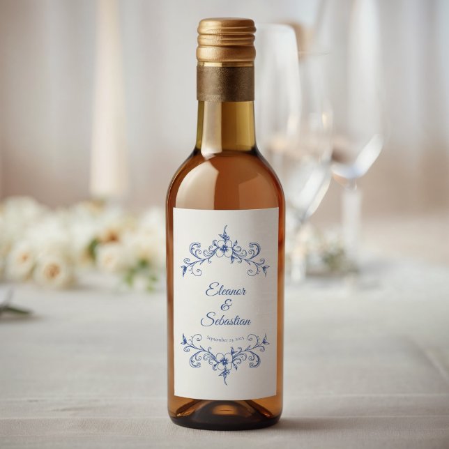 Elegante Vintage Romance Dusty Blue Wedding Mini (Criador carregado)