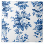 Elegante Vintage Rosas Azuis China<br><div class="desc">Filas elegantes e quic de rosas de vinheta azul romântica da china e folhagem em fundo branco limpo.</div>