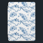 Elegante Vintage Rosas e fitas azuis gravadas<br><div class="desc">Rosas,  flores,  videiras,  folhas e borboletas,  azuis,  elegantes e românticas,  gravadas a azul,  com fitas e arcos entrelaçados sobre fundo branco.</div>