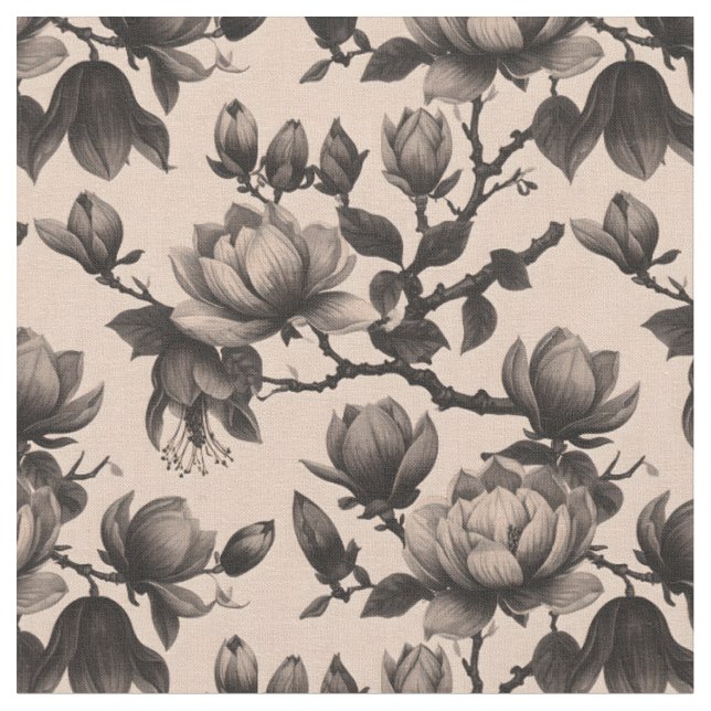 Elegante Vintage Tecido Monocromático de Magnolia (Detalhe)