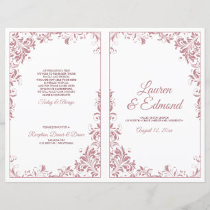 Elegante Vintage Vines Programa de Casamento Dusty
