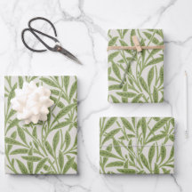 Elegante Vintage William Morris Green Willow Folav